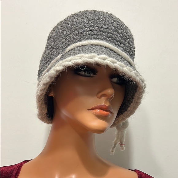 Gray and White Knit Hat main image 6